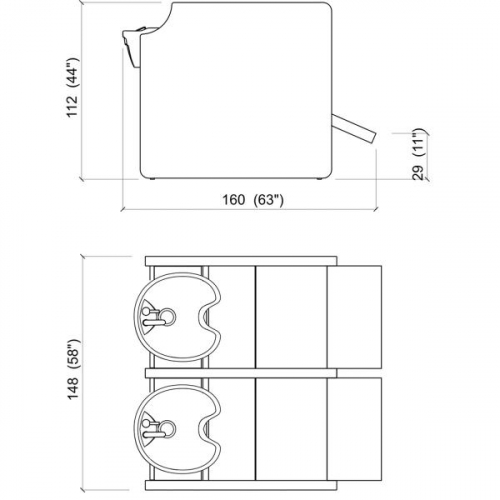 Парикмахерская мойка "Privacy Wash E 2P Shiatsu"