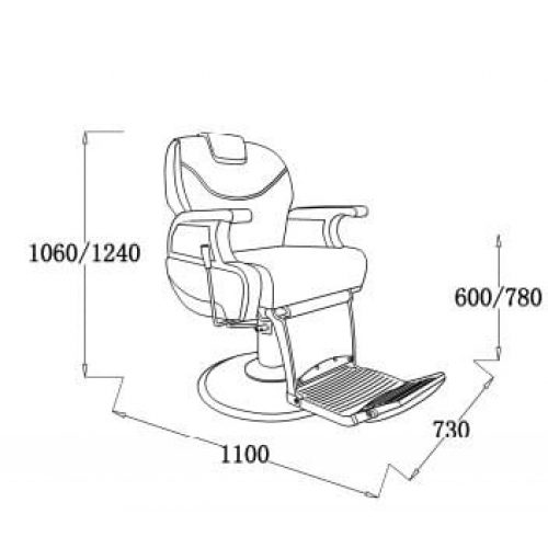 Мужское кресло барбершоп "ЗЕВС"